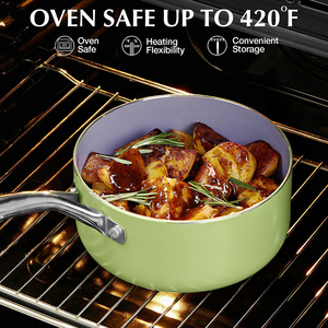 <span class=keywords><strong>Set</strong></span> di pentole e pentole in ceramica personalizzabili in ceramica Non Stick <span class=keywords><strong>Set</strong></span> di pentole e pentole a induzione in alluminio e ceramica <span class=keywords><strong>Set</strong></span> di pentole e padelle - Product Image 3