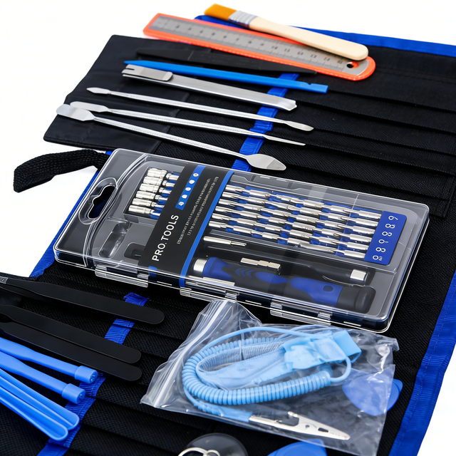 80-Piece DIY Repair Tool Kit with New Style Mini Toolbox Hard Case for Android Phone Laptop Computer OEM Customizable Options