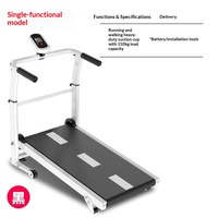Mini tapis de course mécanique pliable en acier au carbone avec accoudoirs, réglage de la vitesse et de la pente, suivi des calories et de la fréquence cardiaque pour la maison et la salle de sport