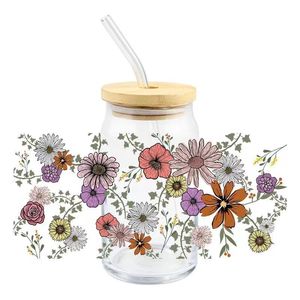 UV DTF tazza avvolge simpatico bambino 3D adesivo di trasferimento 16oz occhiali impermeabile pellicola di plastica personalizzabile per animali domestici per tazza - Product Image 5