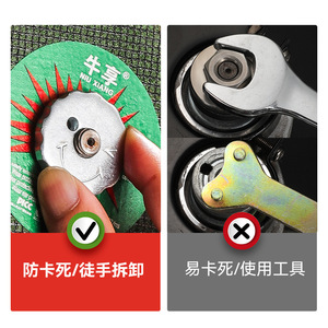 Niu Xiang Angle Grinder Pressure <b>Plate</b> Bimetal Smiley Face Design Universal Fit - Product Image 4