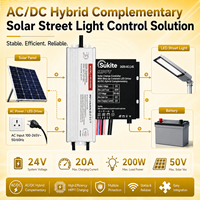 Contrôleur de charge solaire robuste AC/DC MPPT AC-24200-2.4G 24V 200W 20A Sukite pour application d'éclairage solaire routier en zone rurale