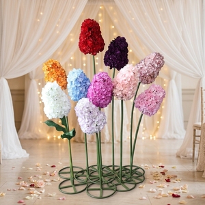 Fleur artificielle géante d'hortensia en soie, tige unique, 27 cm, grande taille, pour décoration de mariage, Hortensia Flores Artificiales - Product Image 1