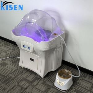 Kisen No Plumbing Portable <b>Head</b> Spa Unit Japanese <b>Style</b> Rolling Water Tank Salon Hair Wash Sink & Massage Bed - Product Image 5