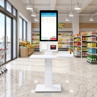 Kiosco de Autoservicio con Pantalla Táctil de 27 Pulgadas para Supermercados, Montaje en Pared, Escritorio o Suelo, Máquina POS, Kiosco de Pago de Autoservicio