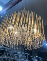 Lustres personnalisés de haute qualité, style nordique, en bois et métal, pour la maison et le bureau