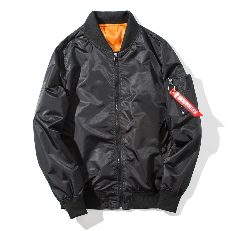 Veste de vol personnalisée de bonne qualité, Style de rue Ma-1 Flight Oversize Blouson de vol Blouson de vol