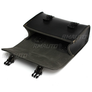 Alforjas Universales para Motocicleta, Bolsa de Almacenamiento Lateral de Cuero, Bolsa para Herramientas, Alforjas Retro para Honda/Yamaha/Suzuki - Product Image 4