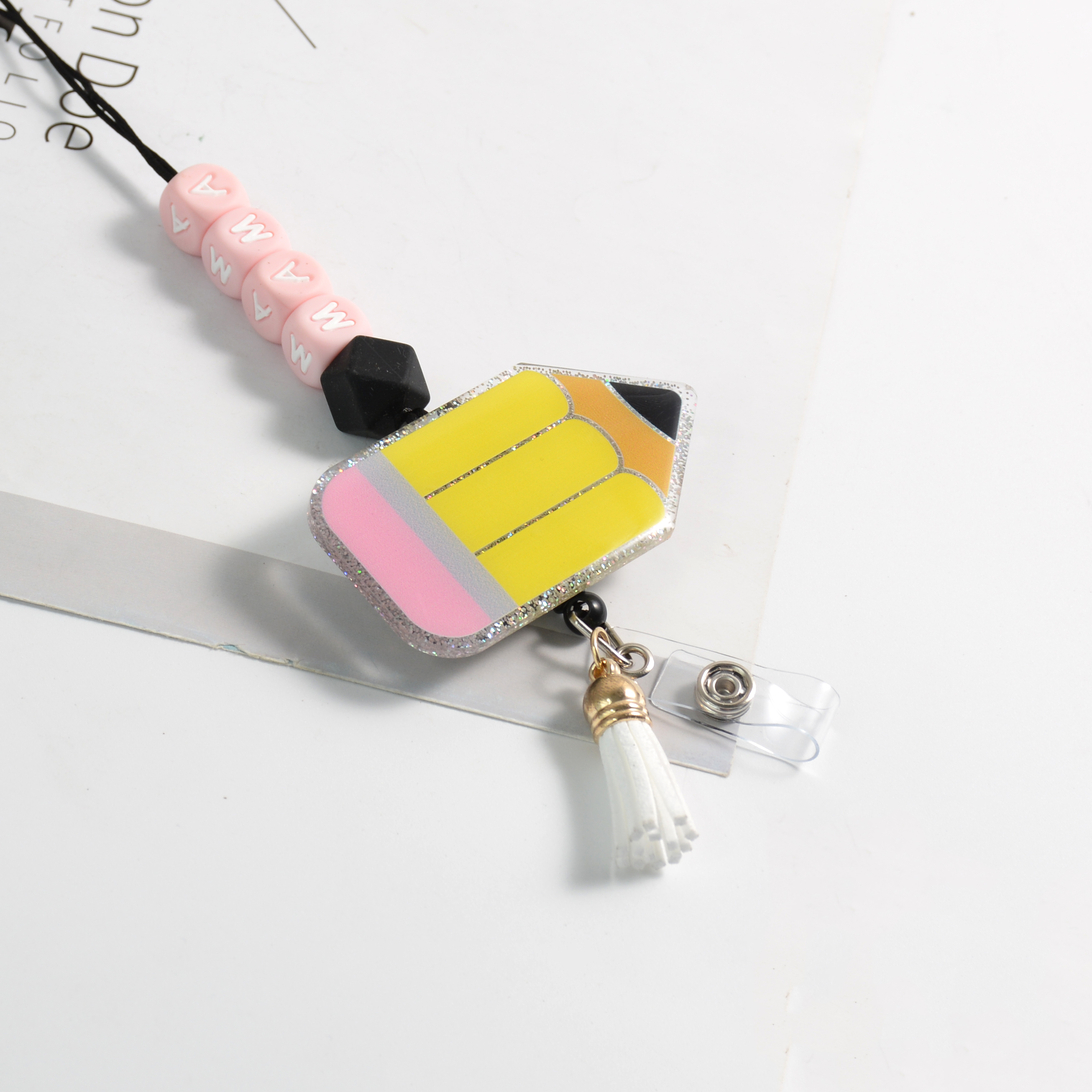 Fashion Cheap Silicone Glitter Crystal Rhinestone Anti-Wrinkle Lanyard with Hook for Promotional Use Image 2
