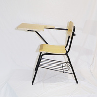 Chaises de bureau modernes en bois pour enfants et étudiants avec tablette d'écriture intégrée pour salle de formation et école