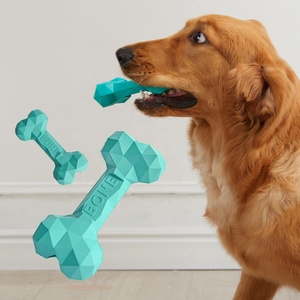 Doğal kauçuk elmas köpek çiğnemek kemik köpek oyuncak bulmaca köpek kemik oyuncak - Product Image 2