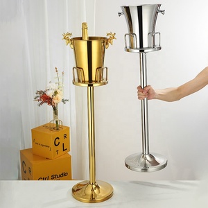 Party Ice <strong>Drink</strong> Cooler <strong>Stand</strong> Wine Ice Bucket High Quality Detachable Stainless Steel Champagne Bucket <strong>Stand</strong> - Product Image 5