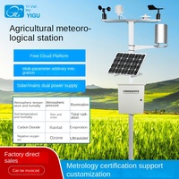 Pluviomètre automatique multi-paramètres température du vent humidité rayonnement énergie solaire IoT enregistreur de données Station météo extérieure compacte