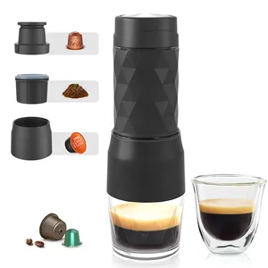 CAFELFFE Machine à café expresso manuelle portable Mini cafetière à capsules machine à café portable pour voiture machine à expresso
