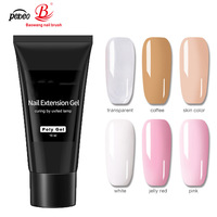Gel acrylique pour ongles 30g/60g, marque privée, rose nude personnalisé, gels d'extension UV pour salon, LED Poly Polygeling