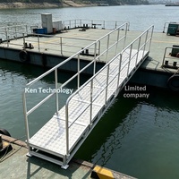 Échelle d'embarquement en alliage d'aluminium sur mesure, passerelle de bateau, rampe de quai, plancher de barge pour embarquement/désembarquement sur le rivage
