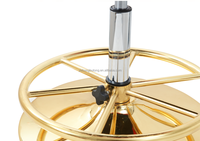Tabourets de bar de luxe en cuir, hauteur comptoir, réglables, avec cadre doré, pivotants, pour extérieur, salle de sport, salon – Vente directe usine
