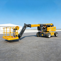 Plateforme de travail aérienne électrique autonome hydraulique 22m à bras courbé avec niveau laser et moteur pour la construction de précision