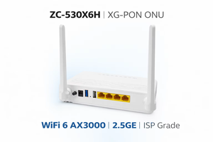 New arrival ZIKUN factory price ZC-530X6H XG-PON Dual Mode GPON/EPON WiFi6 ONU AX3000 2.5GE with EasyMESH Support for ISP FTTH - Product Image 1