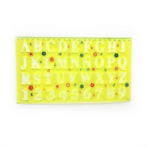Juego de Reglas de Plástico para Oficina, Plantillas de Letras de 22 cm, Regla de Dibujo para Niños - Product Image 6
