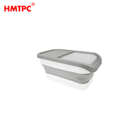 Seau de rangement pliable portable pour aliments pour animaux de compagnie en TPR de haute qualité, petit, réglable, durable, en matériau de qualité alimentaire pour chats et chiens