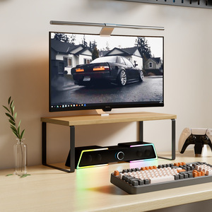 Extendable Computer Stand For Laptops Desktop Monitor Office Desk With Telescopic Storage <b>Shelf</b> Carbon Steel Material - Product Image 4