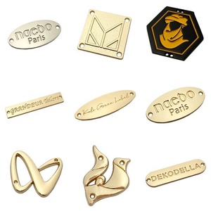 Etiqueta de metal decorativa para ropa, etiqueta de nombre de logotipo con letras de marca pequeñas personalizadas - Product Image 6