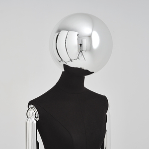Maniquí <span class=keywords><strong>de</strong></span> medio cuerpo para mujer, vestido <span class=keywords><strong>de</strong></span> exhibición, forma <span class=keywords><strong>de</strong></span> <span class=keywords><strong>costura</strong></span>, parte superior del cuerpo, cabeza cromada, brazos articulados, busto <span class=keywords><strong>de</strong></span> mujer, M003-CFG - Product Image 6