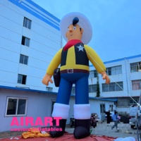 Nouveau personnage de cowboy gonflable de conception, décoration publicitaire 3D gonflable géante