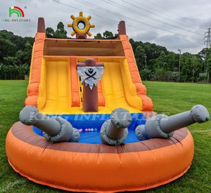 Đôi làn đường trượt nước <span class=keywords><strong>Inflatable</strong></span> người lớn trẻ em PVC trượt nước <span class=keywords><strong>Inflatable</strong></span> với Splash hồ bơi - Product Image 4