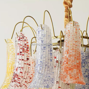 <span class=keywords><strong>Lampadario</strong></span> in Vetro Artistico Murano Colorato a LED di Lusso Francese per Decorazione Interna, <span class=keywords><strong>Camera</strong></span> da Letto Bambina, Ristorante, Isola Cucina - Product Image 5