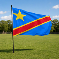 Drapeau de la République du Congo 3x5 en polyester personnalisé pour campagne électorale et publicité pour les élections générales