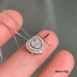 Collana con Doppio Ciondolo a Cuore per Donne, Gioiello Elegante e alla Moda per Uso Quotidiano, Idea Regalo - Product Image 5