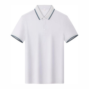 Custom Polo Shirt Black Solid Color Polyester Short Sleeve Work Uniform Daily Wear - Product Image 2