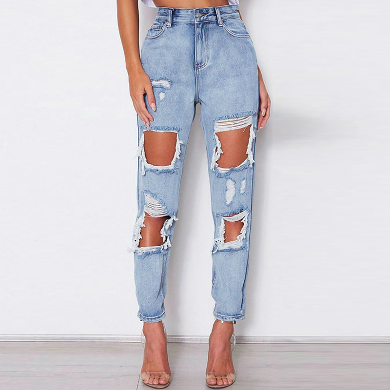 Encuentre el mejor fabricante de jeans rotos mujer y jeans rotos mujer para  el mercado de hablantes de spanish en alibaba.com