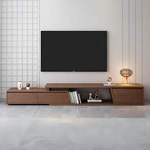 NOVA Minimalista Nogal Rectángulo Extensible <span class=keywords><strong>TV</strong></span> Soportes con 3 Cajones Sala de estar Muebles <span class=keywords><strong>TV</strong></span> Unidad Centro de entretenimiento Gabinete - Product Image 4