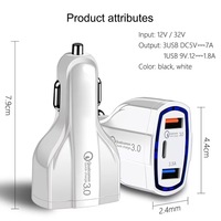 Chargeur de voiture USB Double port USB + type c QC3.0 20W Charge rapide de haute qualité, téléphone portable durable pour voiture Fourniture en usine