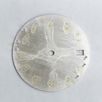 Boîtier de montre NH35 sans marque D-29, logo personnalisé, compatible avec les mouvements NH35/NH36A, boîtier en laiton de 28,5 mm, cadran arabe stérile, pièces de montre