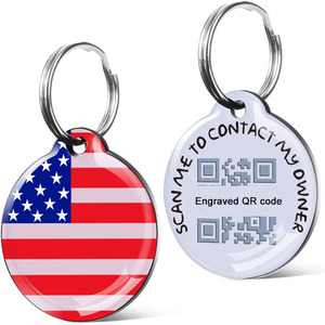 パーソナライズされた耐久性のあるカスタムレーザー刻印メタル紛失防止QRコード付き高級シンプルペット犬IDタグ - Product Image 6