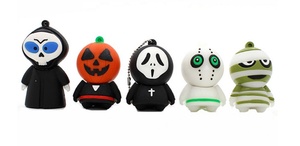 2026 Halloween-Thema PVC-USB-2.0-Stick Neues Design Sensenmann-Cartoon-Stil USB-Speicherstick - Product Image 6