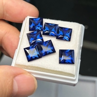 Batu Permata Ruby Merah Darah Merpati Potongan Princess 2-10mm Hasil Laboratorium Batu Safir Biru Royal