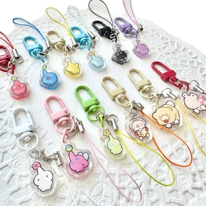 Hot Sale Custom ized Doppelseite Glitter Epoxidharz Schlüssel bund Anime Acryl Cartoon Comic Cons für Cons Lan yards Made Plastic - Product Image 2