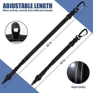 Ceinture de sécurité pour <span class=keywords><strong>chien</strong></span> réglable, laisse 2 en 1 avec attache de barre de verrouillage, ceinture de sécurité pour siège de <span class=keywords><strong>voiture</strong></span> pour <span class=keywords><strong>chien</strong></span> avec amortisseur élastique en nylon - Product Image 4
