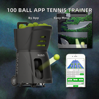 PT-SMART-Pro Máquina de Entrenamiento de Tenis Portátil y Resistente con Capacidad para 120 Pelotas, Controlada por Aplicación, para Servicio Aleatorio y Enseñanza de Pádel