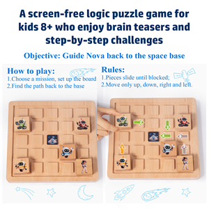 <span class=keywords><strong>Jeu</strong></span> de logique spatiale de sauvetage d'astronaute pour enfants 8+ - Jouet STEM, robot coulissant, casse-tête, <span class=keywords><strong>jeu</strong></span> de stratégie réflexion rétroactive - Product Image 2
