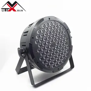 圣诞晚会套装3w * 80 rgb 3in1超薄par dmx 512发光二极管灯塑料par灯激光迪斯科灯