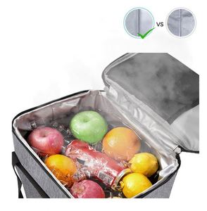 Large Capacity Insulated Cooler Bag Waterproof Portable Thermal <b>Storage</b> for <b>Camping</b> Beach Picnic with Custom Logo - Product Image 6