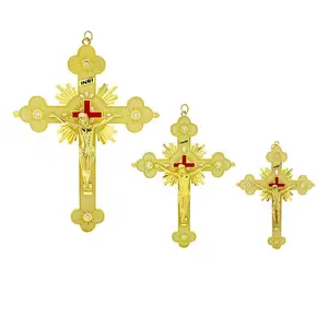 Wholesale Religious Catholic Icon Crucifix Wall Alloy Pendant Cross Decorative Hanging Wall Cross