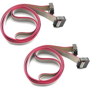 Cable plano Lianshu con paso de 2,54 mm, 2 filas, 10 pines, conector IDC hembra a hembra, 1 m, para transferencia de datos de monitor. - Product Image 6