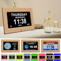 Jam pintar Digital 7 8 10 inci, jam pintar Digital, pengingat harian, Remote Control